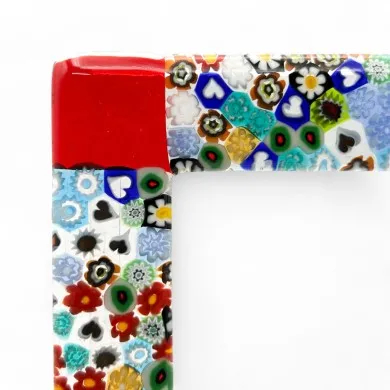 ARMONIA | Fotorahmen Rot mit Murrine | Murano-Store