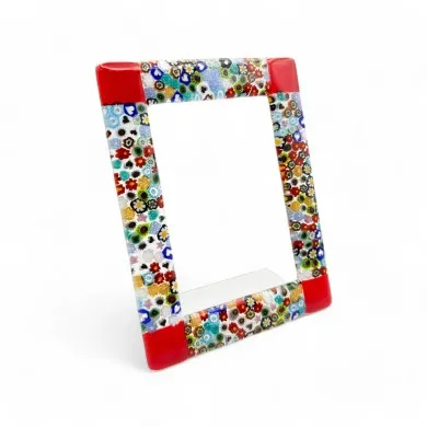 ARMONIA | Fotorahmen Rot mit Murrine | Murano-Store
