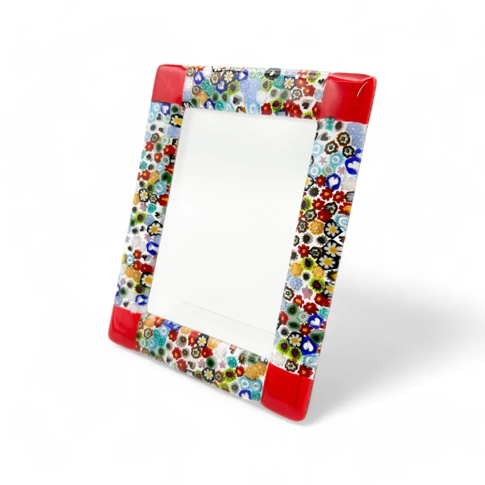 ARMONIA | Fotorahmen Rot mit Murrine | Murano-Store