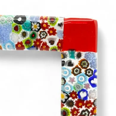 ARMONIA | Fotorahmen Rot mit Murrine | Murano-Store