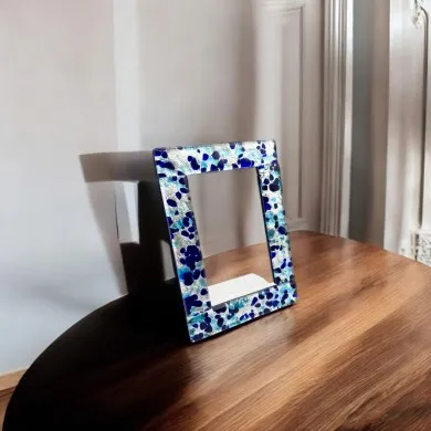 ETERNA | Moldura para fotografias com folha de prata | Murano-Store