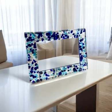 ETERNA | Moldura para fotografias com folha de prata | Murano-Store