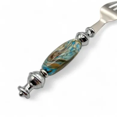 ENEA | Decorative fork with colored pearl | Murano-Store