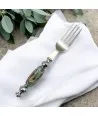 ENEA | Dekorative Gabel mit farbiger Perle | Murano-Store