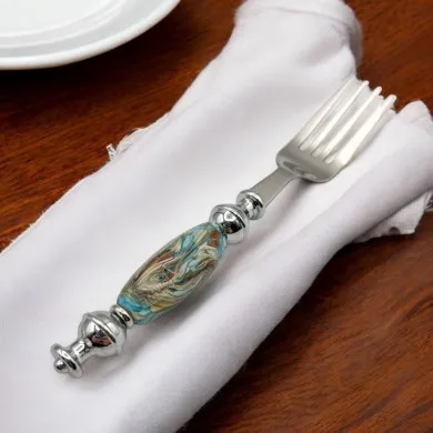 ENEA | Fourchette décorative avec perle colorée | Murano-Store