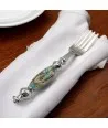 ENEA | Decorative fork with colored pearl | Murano-Store