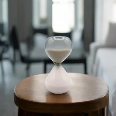 KAIROS | Sablier gris et blanc | Murano-Store