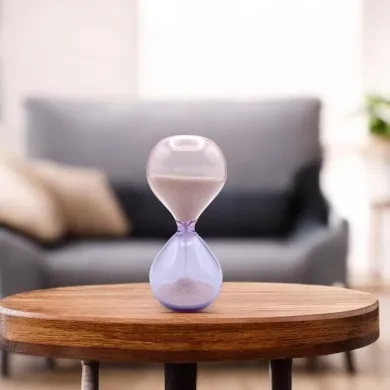 KAIROS | Reloj de arena de vidrio soplado rosa y amatista | Murano Store