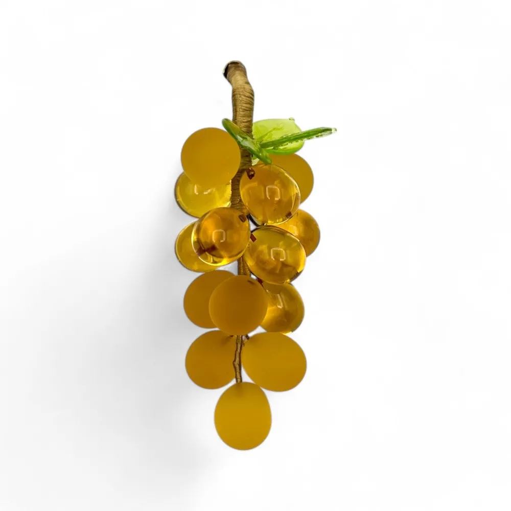 VIGNA | Grappolo d'uva 14 Chicchi | Ambra satinato | Murano-Store