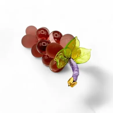 VIGNA | Grappolo d'uva 14 Chicchi | Ametista scuro | Murano-Store
