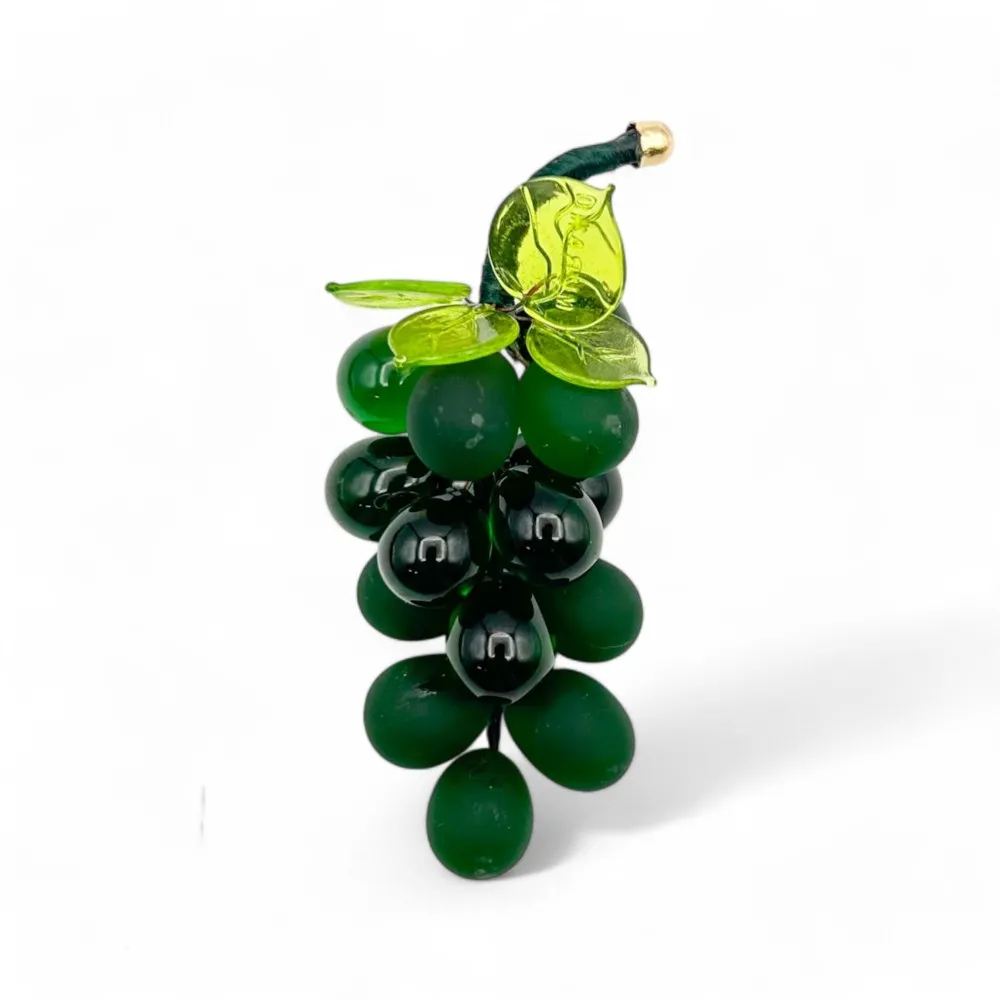VIGNA | Grappolo d'uva 14 Chicchi Verde scuro | Murano-Store
