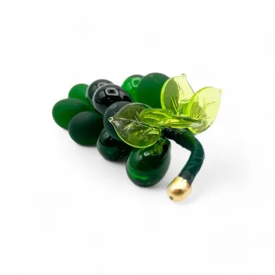 VIGNA | Grappolo d'uva 14 Chicchi Verde scuro | Murano-Store