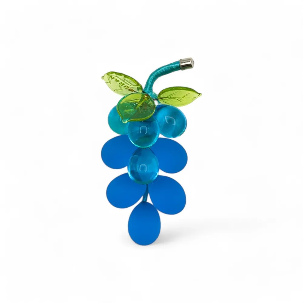 VIGNA | Grappolo d'uva 9 Chicchi | Azzurro satinato | Murano-Store