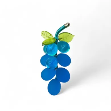 VIGNA | Grappolo d'uva 9 Chicchi | Azzurro satinato | Murano-Store