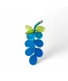 VIGNA | Grappolo d'uva 9 Chicchi | Azzurro satinato | Murano-Store