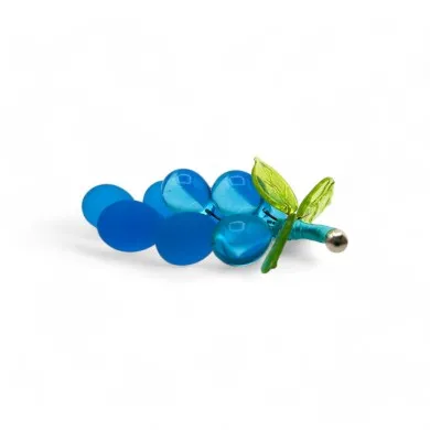 VIGNA | Grappolo d'uva 9 Chicchi | Azzurro satinato | Murano-Store