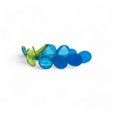VIGNA | Grappolo d'uva 9 Chicchi | Azzurro satinato | Murano-Store