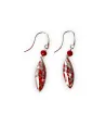 MONET | Rote Anhänger-Ohrringe | Murano-Store