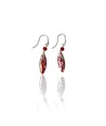 MONET | Brincos com pingente vermelho | Murano-Store