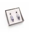 MONET | Anhänger Ohrringe Lila | Murano-Store