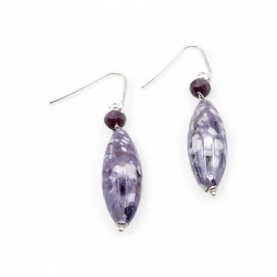 MONET | Anhänger Ohrringe Lila | Murano-Store