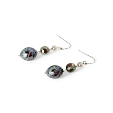 BOURGEOIS | Ohrringe mit Amethyst-Anhänger | Murano-Store