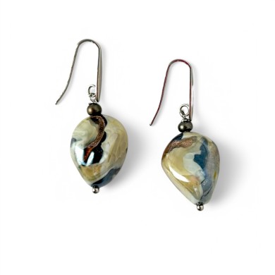 REMBRANDT | Pendientes de perlas en aventurina | Murano-Store