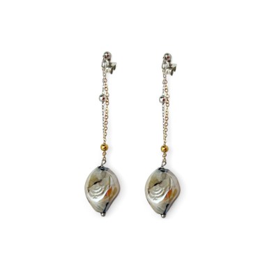 REMBRANDT | Pendientes de perlas en aventurina | Murano-Store