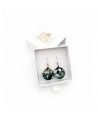 POLLOK | Brincos com pingente salpicado de preto | Murano Store