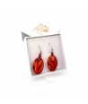 GAUGUIN | Coral Red Glass Paste Earrings | Murano-Store