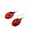 GAUGUIN | Coral Red Glass Paste Earrings | Murano-Store