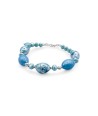 MONET | Bracelet avec perles aigue-marine | Murano-Store