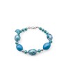 MONET | Bracelet avec perles aigue-marine | Murano-Store