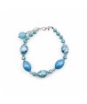 MONET | Bracelet avec perles aigue-marine | Murano-Store