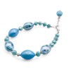 MONET | Bracelet avec perles aigue-marine | Murano-Store