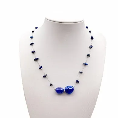 LUZ | Pegamento con cadena de plata | Murano-Store