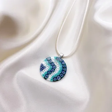 LUNIKA | Pendant with Modern Murrine | Murano-Store