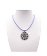 LUNIKA | Millefiori Murrina Pendant | Green Rose | Murano-Store