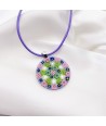 LUNIKA | Colgante Murrina Millefiori | Rosa Verde | Murano-Store