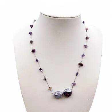 LUCE | Colla con catenina in argento | Murano-Store