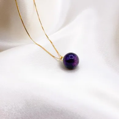 ASHLEY | Collar de plata con cuenta de cristal | Murano-Store