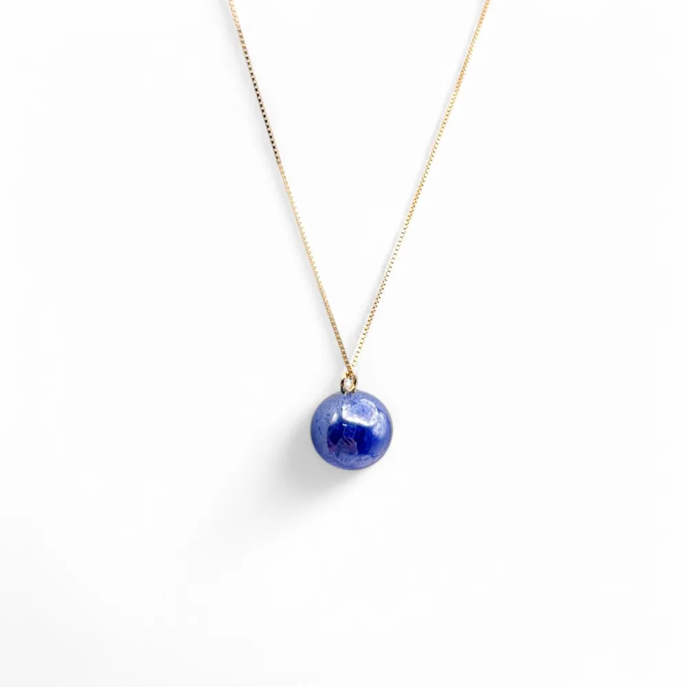 ASHLEY | Silver Necklace with Glass Bead | Murano-Store