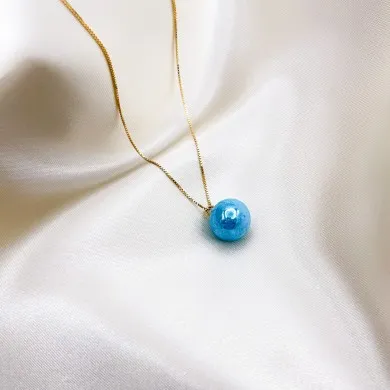 ASHLEY | Silber Halskette mit Glasperle | Murano-Store