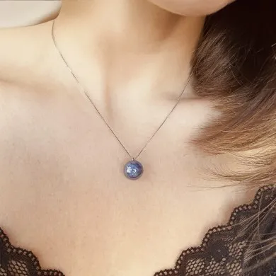 ASHLEY | Silber Halskette mit Glasperle | Murano-Store