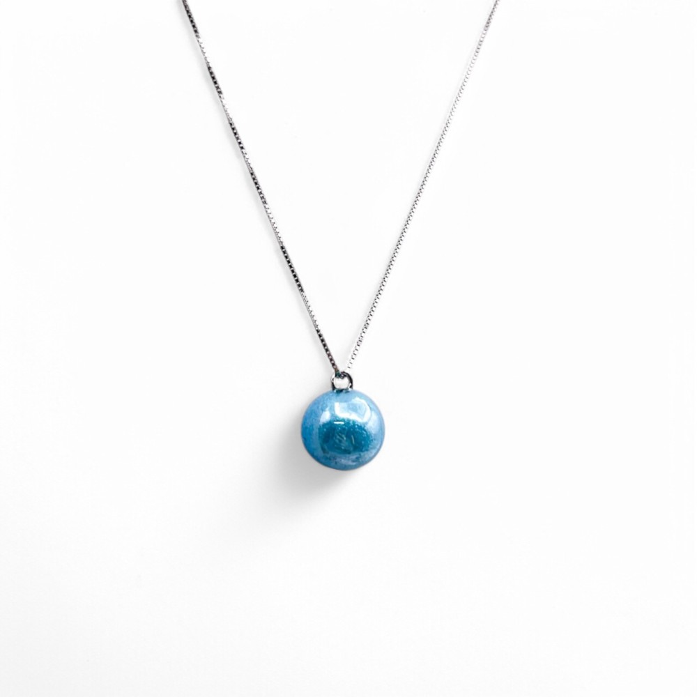 ASHLEY | Collier argent et perle de verre | Murano-Store