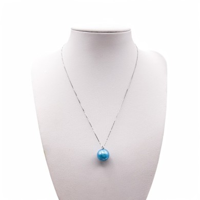 ASHLEY | Collier argent et perle de verre | Murano-Store