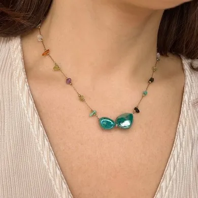 LIGHT | Glue with gold chain | Murano-Store