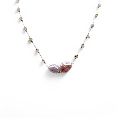 LIGHT | Glue with silver chain | Murano-Store