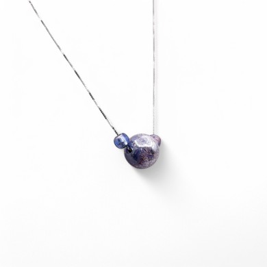 ASHLEY | Silver Necklace with Glass Bead | Murano-Store