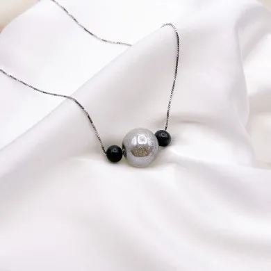 ASHLEY | Silber Halskette mit Glasperle | Murano-Store